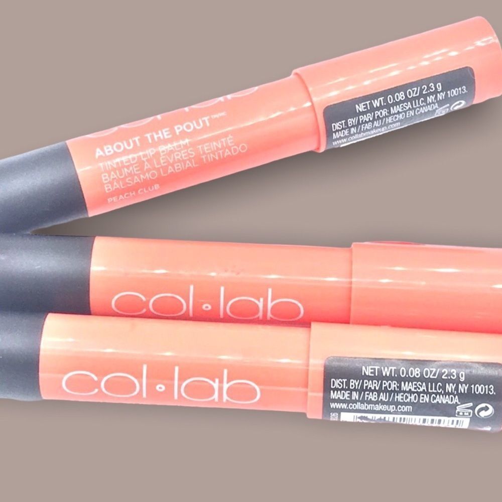 Col Lab Lip Balm About the Pout Peach Club